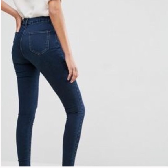 dark wash high waisted skinny jeans